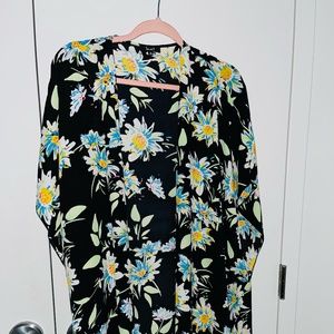 Black Floral Cardigan